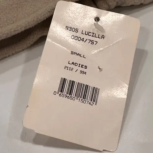 NWT Bogner Lucilla Fleece Headband Embroidered Logo Beige Small Ski Deadstock Tan