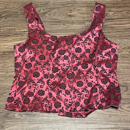 Frederick's of Hollywood Vintage Frederick’s Of Hollywood Red Black Tank Corset With Boning Size 1X