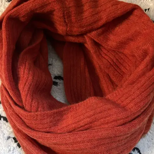 infinity Martha Steward 100% Cashmere  Scarf, Rusty Orange