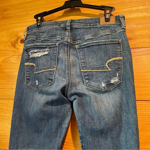 American Eagle  Outfitters Super Stretch X Distressed High Rise Jegging 6 Short