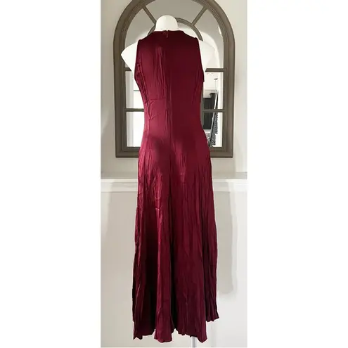 Michael Kors Collection Jamison Crushed Charmeuse Midi Dress NWT Retail $1,990 Red Size 12