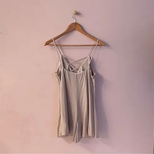 Fashion On Earth Irene’s Story Tannish Blush Romper Size M NWT