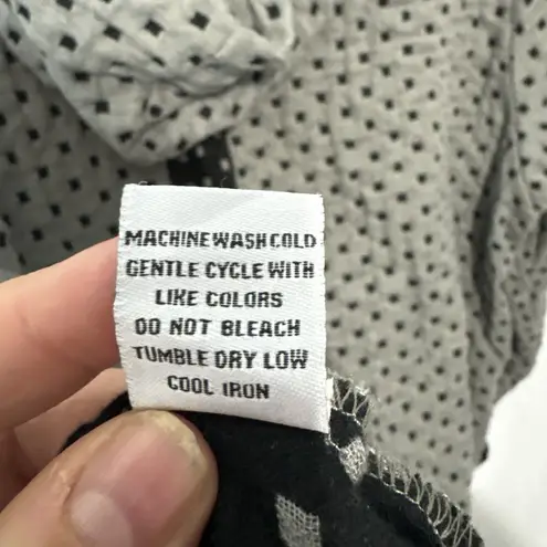 Habitat Jacket Women Gray Black Square Swing Pockets Lagenlook Art To Wear L