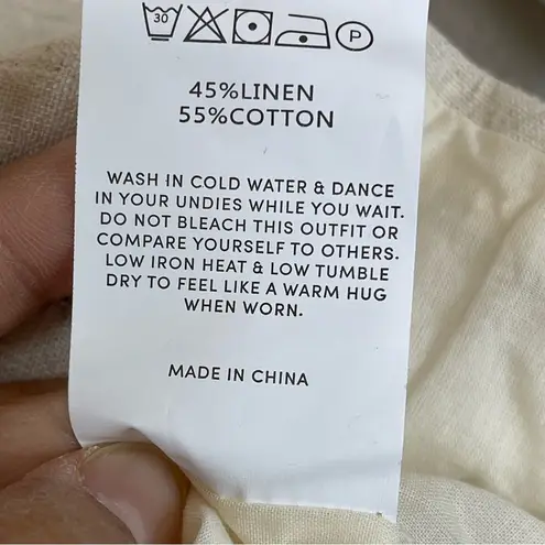 Peppermayo Hacienda linen short sleeve blazer SZ 4