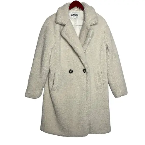 APPARIS Anouck Faux Fur Jacket Ivory Sz M Size M