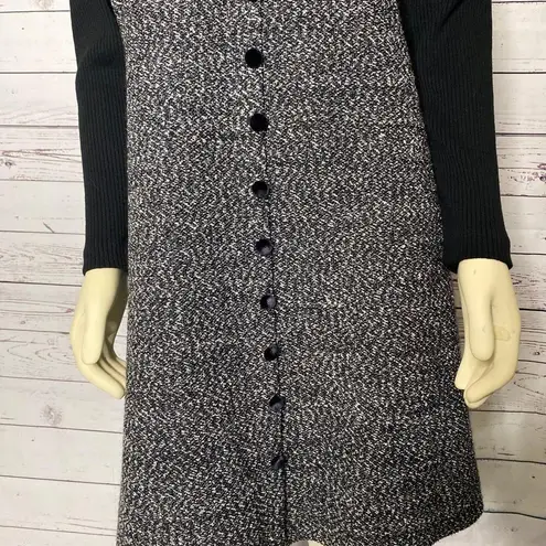 Vintage M.H.M. Melissa Harper knit black & grey dress size medium
