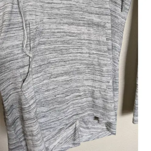 Balance Collection  Activewear‎ Hoodie Space Dye Ruched Back Size S Marled Gray