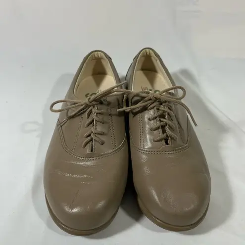 SAS LEATHER LACE UP WOMEN OXFORD SHOE TRIPAD COMFORT HEEL STEP COMFORT BEIGE 6WW Size undefined
