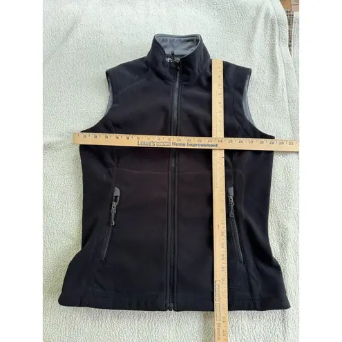 REI Women's Fleece Vest M Black Grey Pockets Medium Weight Layering Outdoors