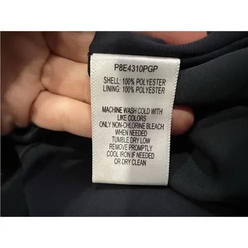 Parker  Floral Bow Navy Bell Sleeve Dress Small S