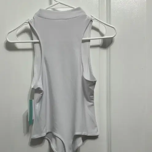 Abound  White Sleeveless NWT women’s white thong‎ bodysuit