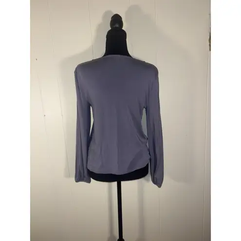 Garnet Hill Lyocell TENCEL Soft Purple Blouson Tee