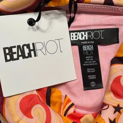 Beach Riot Small Highway Bikini Swim Bottoms High-Waisted Lined Quick-Dry New