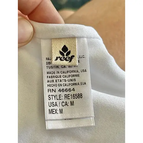 REEF Womens Bikini Gardenia Plunge One Piece Strappy Swimsuit Bikini Sz Medium