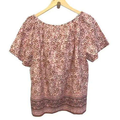 Faherty  Florence Boho Top Organic Cotton Tassel Blouse Size XS