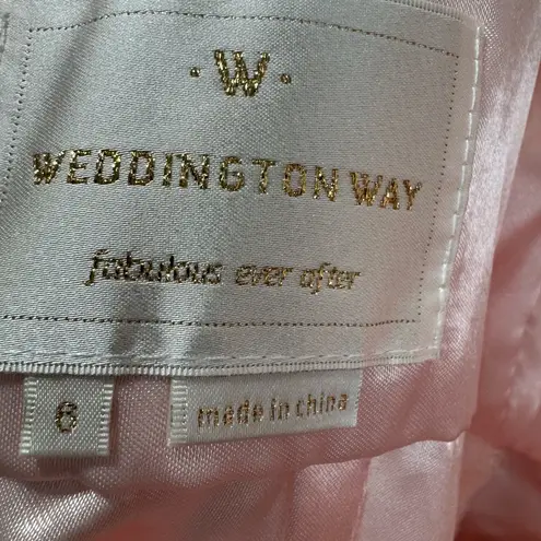 Weddington Way Camille Dress NWT size 6 Blush Pleated Bodice Adrianna Papell