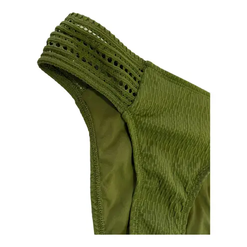 Robin Piccone Perla Side Tab Bikini Bottom with Crochet Inset