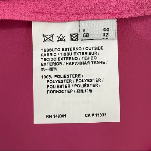 NWT PINKO Blazer Pink Ruffle Open Front Cardigan Jacket Size 44 / US Size 8