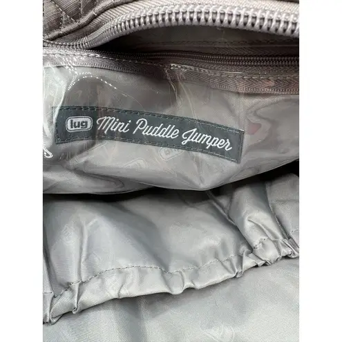 Lug Mini Puddle Jumper Quilted Crossbody Convertible Tote Brushed Pearl Grey Gray