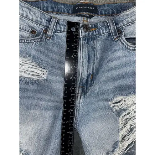 Aeropostale  Mom Jeans Women 8‎ Distressed Mid Rise