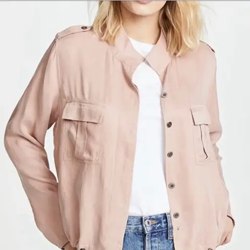 Rails Rowan Blush Pink Button Front Military Jacket NWOT Size Medium