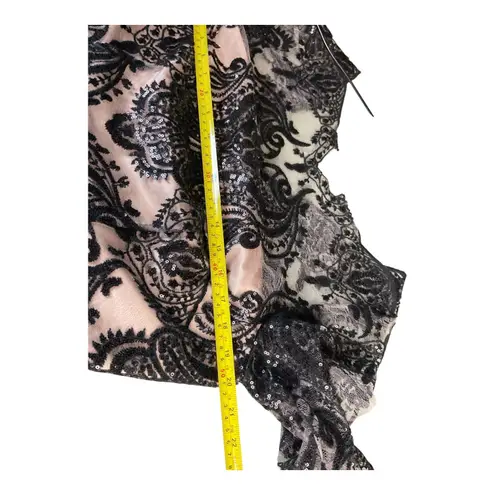 Tahari Arthur S. Levine Black Lace Dress Cocktail Party Evening Sheath Size 14