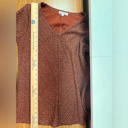 Speckled Long Sleeve V