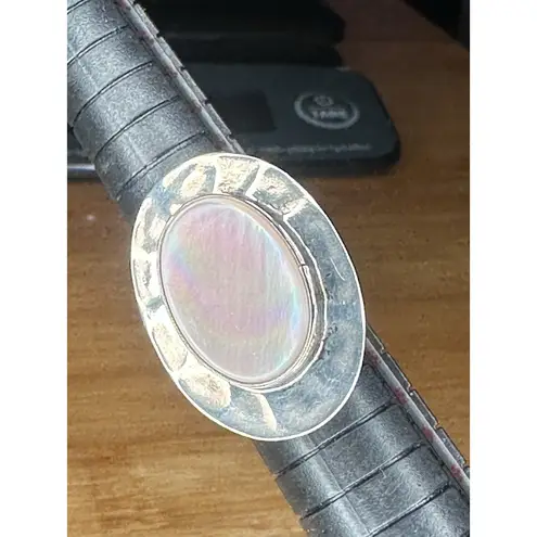 Frank Ramone Navajo Sterling Silver Mother Of Ring Size 5 Signed F Ramone White