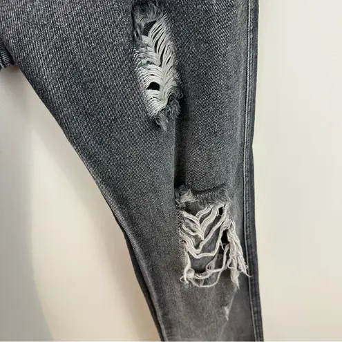POL  Charcoal Denim Distressed Slim Boyfriend Fit Jeans Size Medium Women's