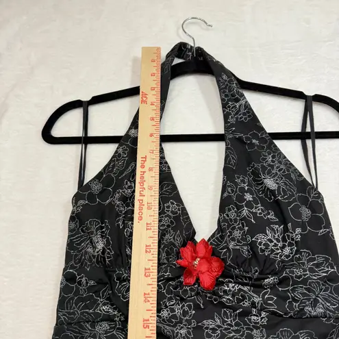 Ruby Rox XS Halterdress Floral Red Tulle Black Pinup Coquette WhimsyGoth Holiday