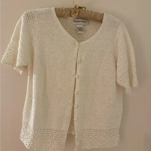 trendy knit short sleeve cardigan size S