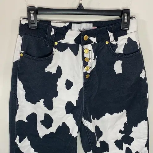 House of Sunny Jessie jeans in cow print size 4