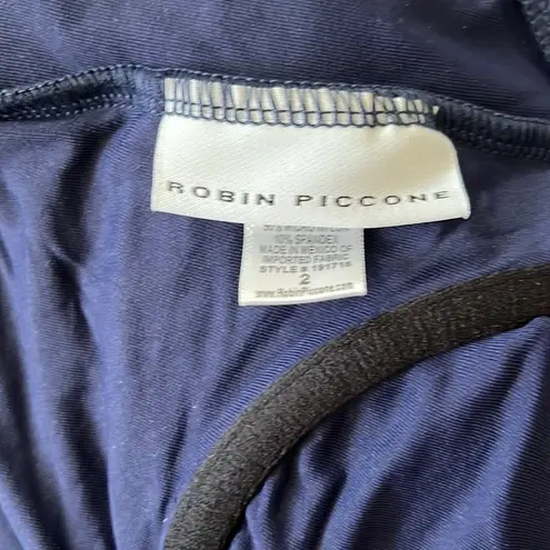 Robin Piccone Ava Plunge One-Piece swimsuit in Navy blue size 2