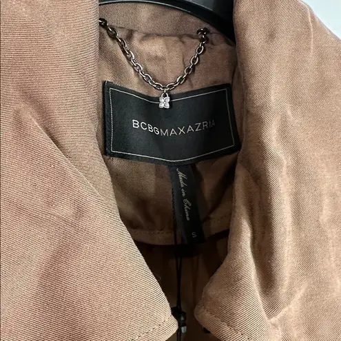 BCBGMAXAZRIA  Brielle long belted runway sleeveless trench coat size small NWT