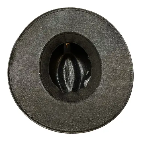 HAT MEXICAN Artisanal Hand Painted Fedora Floral Sombrero Panama Bohemian Black