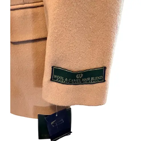 Vintage Embassy Row Wool Camel Hair Blend Blazer Jacket Size 4 Camel Italy Read Tan