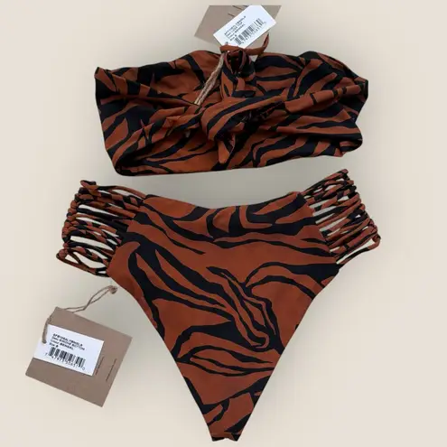 Stone Fox Swim | Bengal Print Bikini Set | Size S | NWT