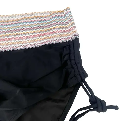 Blooming Jelly NWT Bikini Set Size XL Black High Waist Swimsuit Retro Stretch