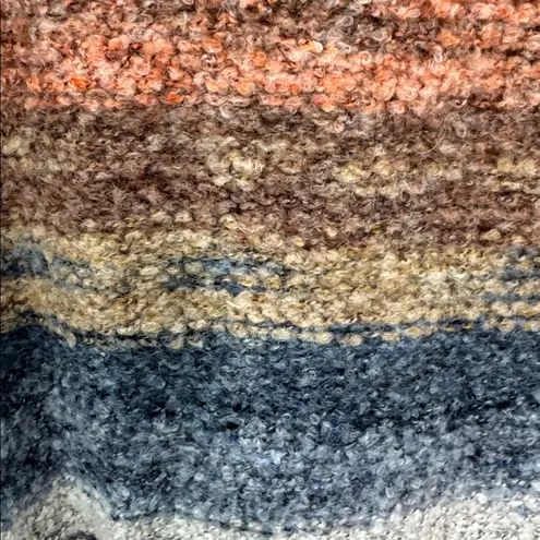 PAPILLON Striped MULTI COLOR Knit Sweater Red Size L