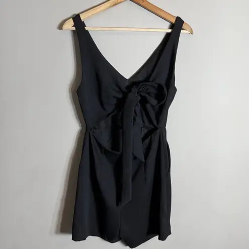 Wilfred Aritzia Ecoulement Romper Women's 4 Black Tie Waist Cut Out Sleeveless