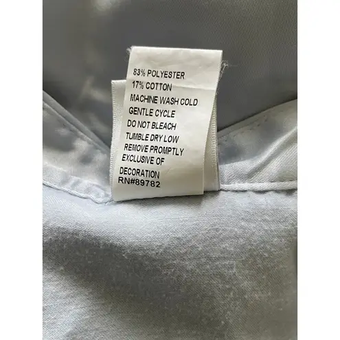 Vintage Natori Embroidered Pajama Top Fleece Lined Button Up Blue Size M