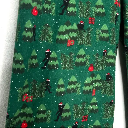 Natural Reflections 100% Cotton Flannel Pajama Pants M Big Foot Yeti Sasquatch