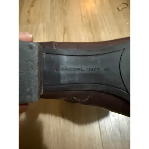 Bandolino Brown Y2K Leather Block Heel Ankle Boots – Size 9M Square