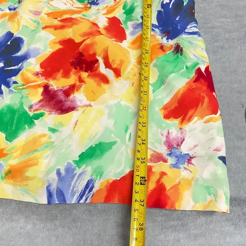 Vtg Rabbit Rabbit Rabbit Designs Women Sz 14 Hawaiian Floral Luau Tropical Dress