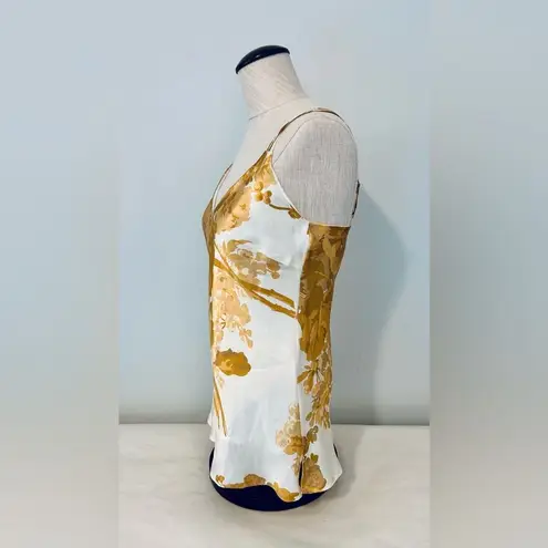 NEW 100% Silk Gold Hawk Golden Bloom Mia Cami size XS NWT
