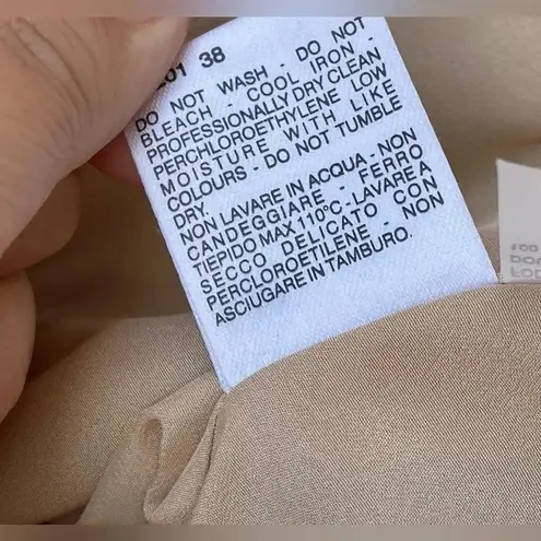 Max Mara leather jacket ruffle collar size 4