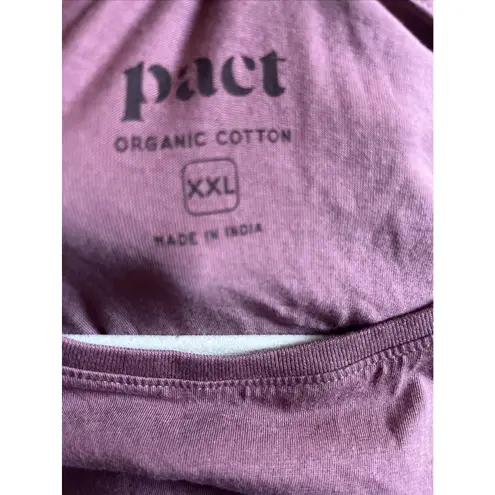 Pact Women Softspun High Neck Tank Top Sz XXL Mauve Organic Cotton Ethical Basic Purple