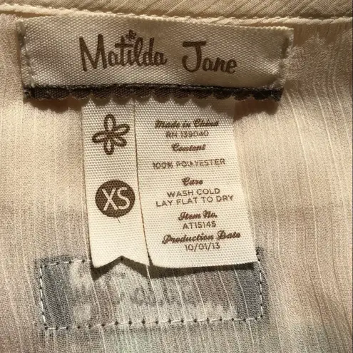 Matilda Jane  Sheer Cream Sleeveless Tunic | Boho Chic Oversized Style | XS thumbnail 8