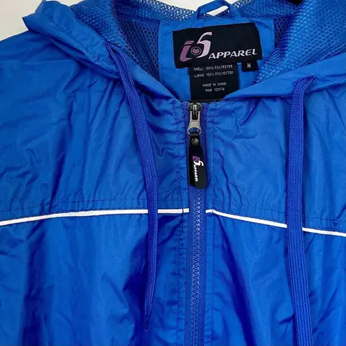 Eastern Mountain Sports i5 Apparel Hooded Blue Jacket Windbreaker - Size Medium