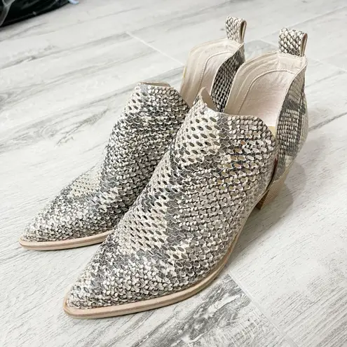 DV by Dolce Vit Sher Perforated Snakeskin Booties